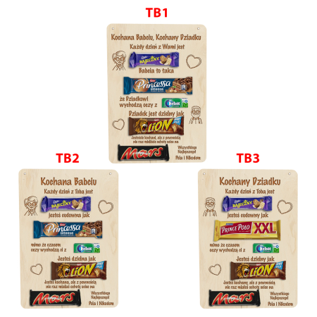 Prezent na Dzień Babci i Dziadka wyjątkowa Tabliczka na Batony